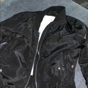 Black bomber jacket
